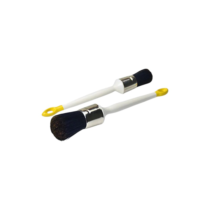 Pinceau rond plastique blanc soie noire n°10 - Hobby